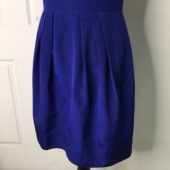 Shoshanna Royal Blue Open Flare Dress Size 4 - Picture 5 of 15